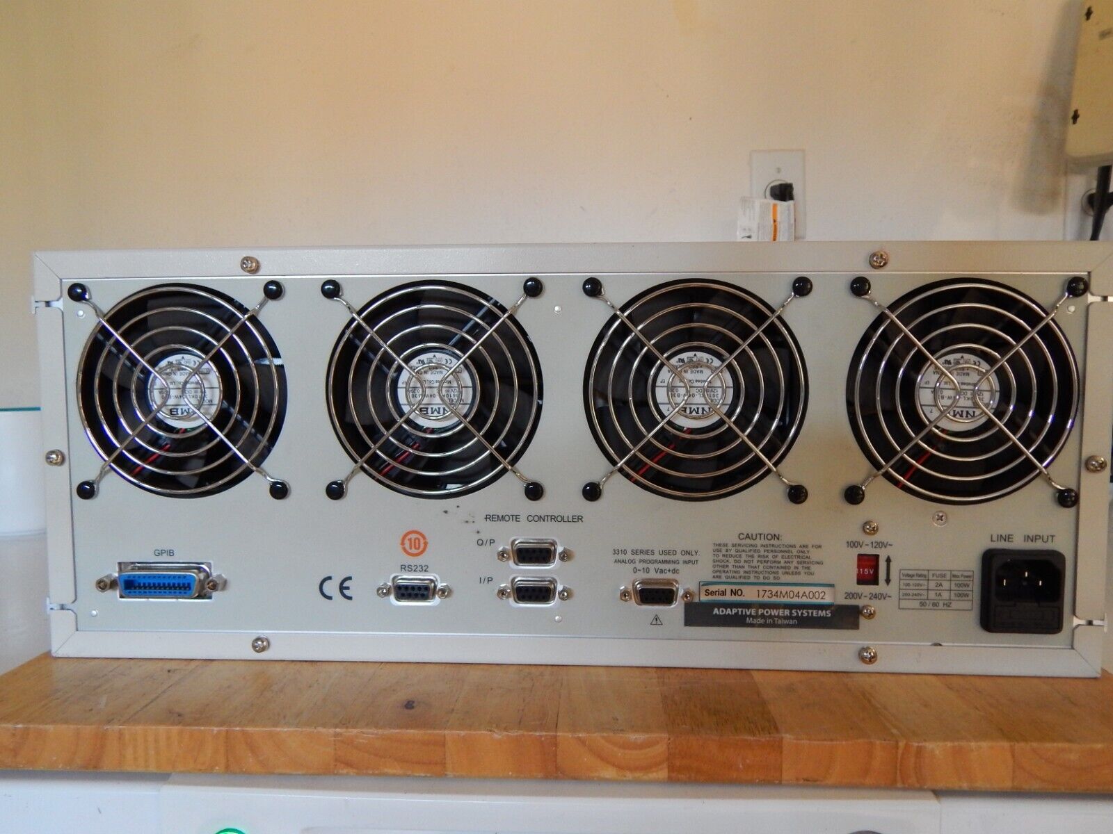 APS AC/DC Load 300V/4A-300VA 4 modules GPIB 34M04-01 Mainframe, NIST Cal'd APS AC/DC Load 300V/4A-300VA 4 modules GPIB 34M04-01 Mainframe, NIST Cal'd